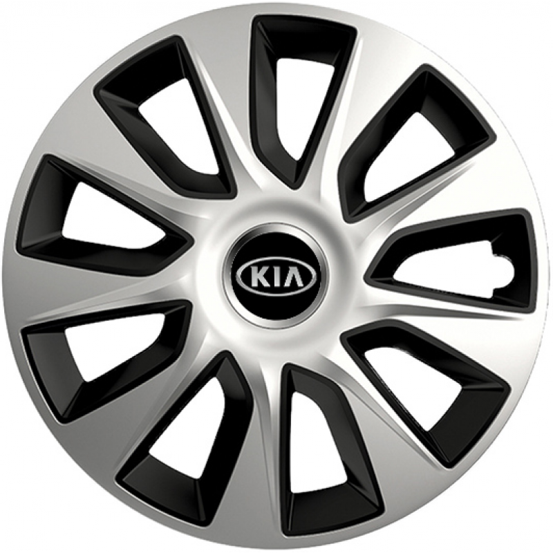 PUKLICE PRE KIA 14" STRATOS silver/black 4ks